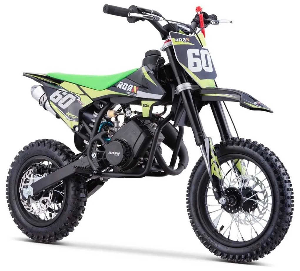 MINI MOTO PARA CRIANÇAS MINICROSS gasolina 60cc Roan RXT 12"/10" Verde