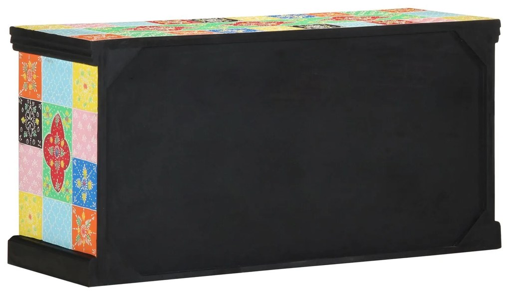 Armário de TV vidaXL Multicolorido 100x35x50 cm em Madeira Sólida de M