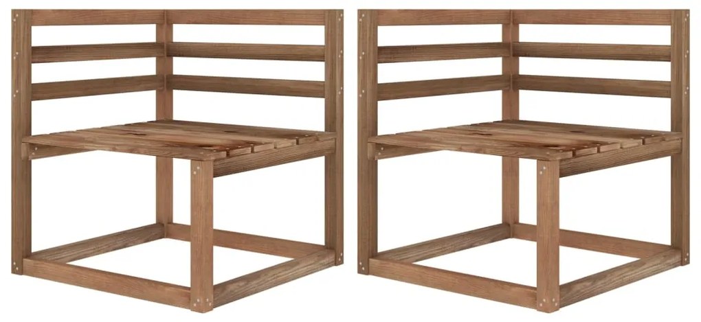 Sofá de paletes p/ jardim 2 lug. com almofadões pretos pinho