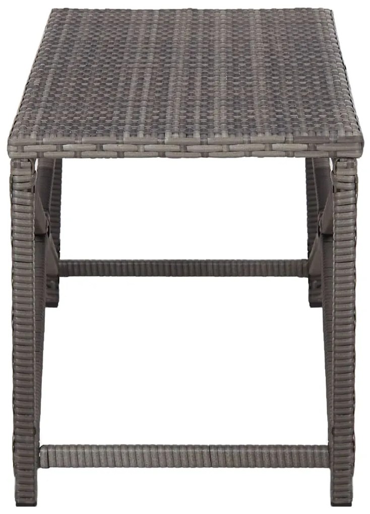 Banco de jardim 120 cm vime PE cinzento