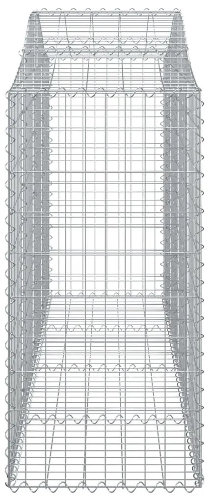 Cestos gabião arqueados 15 pcs 200x50x100/120 ferro galvanizado