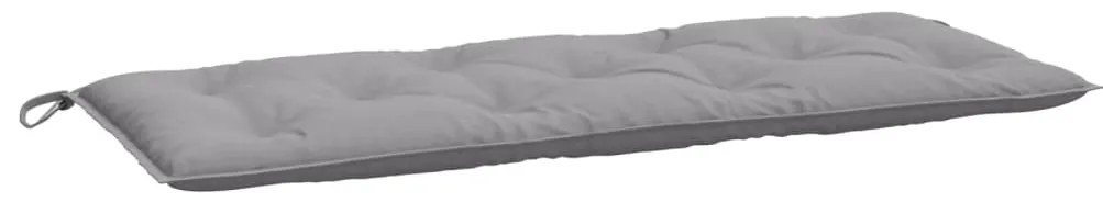 Almofadões banco jardim 2 pcs 120x50x7cm tecido oxford cinzento