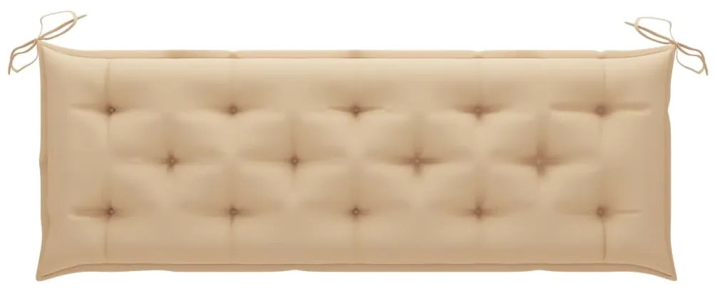 Banco de jardim empilhável c/ almofadão 159 cm teca maciça