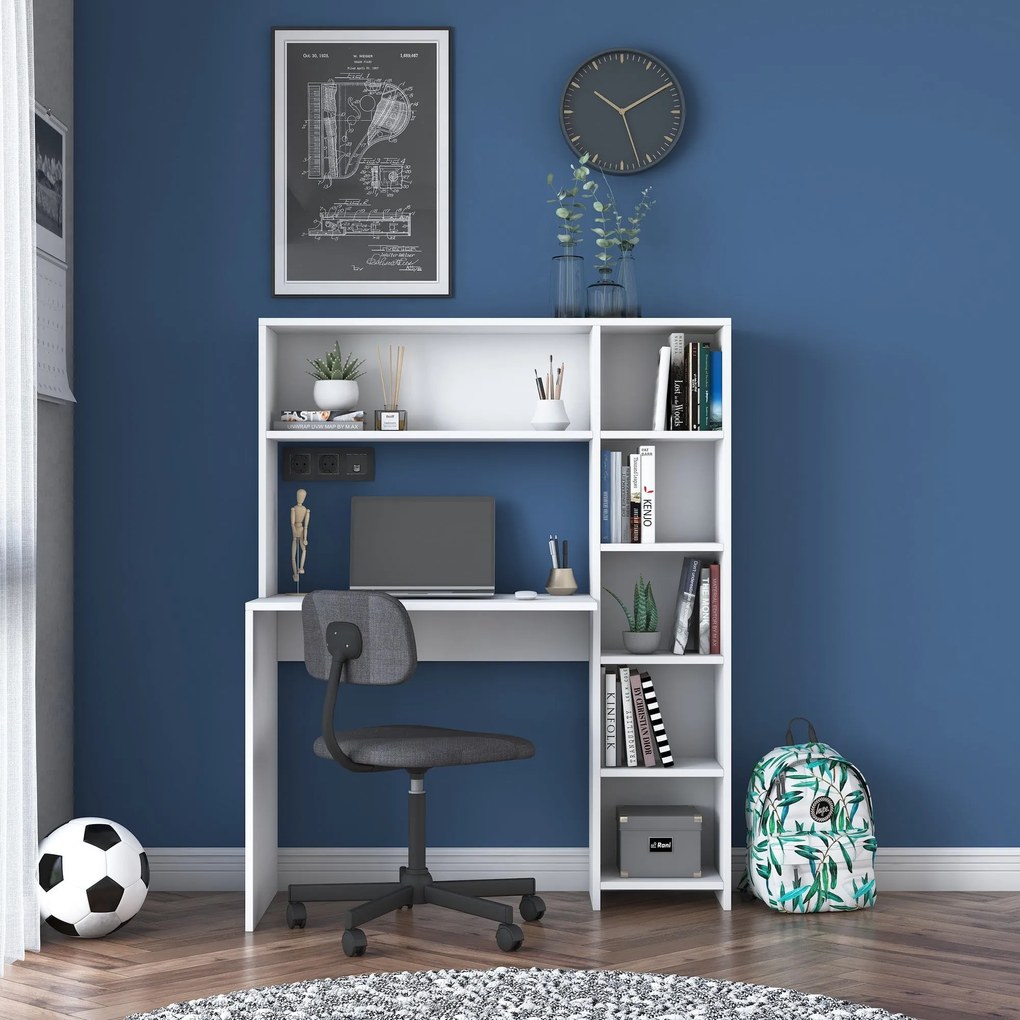 Secretária de Estudo HA104 – Branco – 113,2x141,8x40 cm