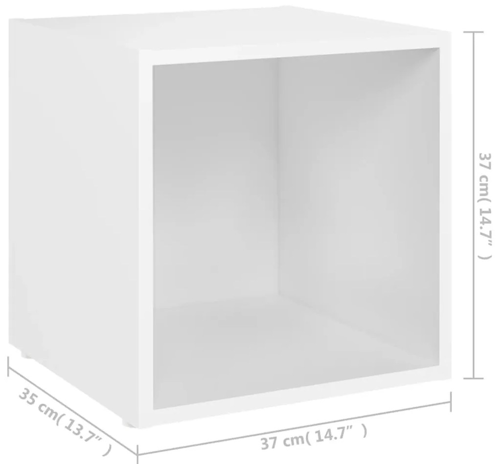 Móvel de TV 37x35x37 cm contraplacado branco