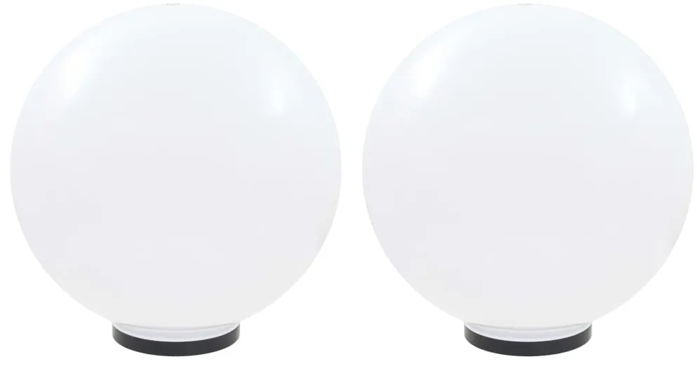 Candeeiros esféricos LED 2 pcs 50 cm PMMA