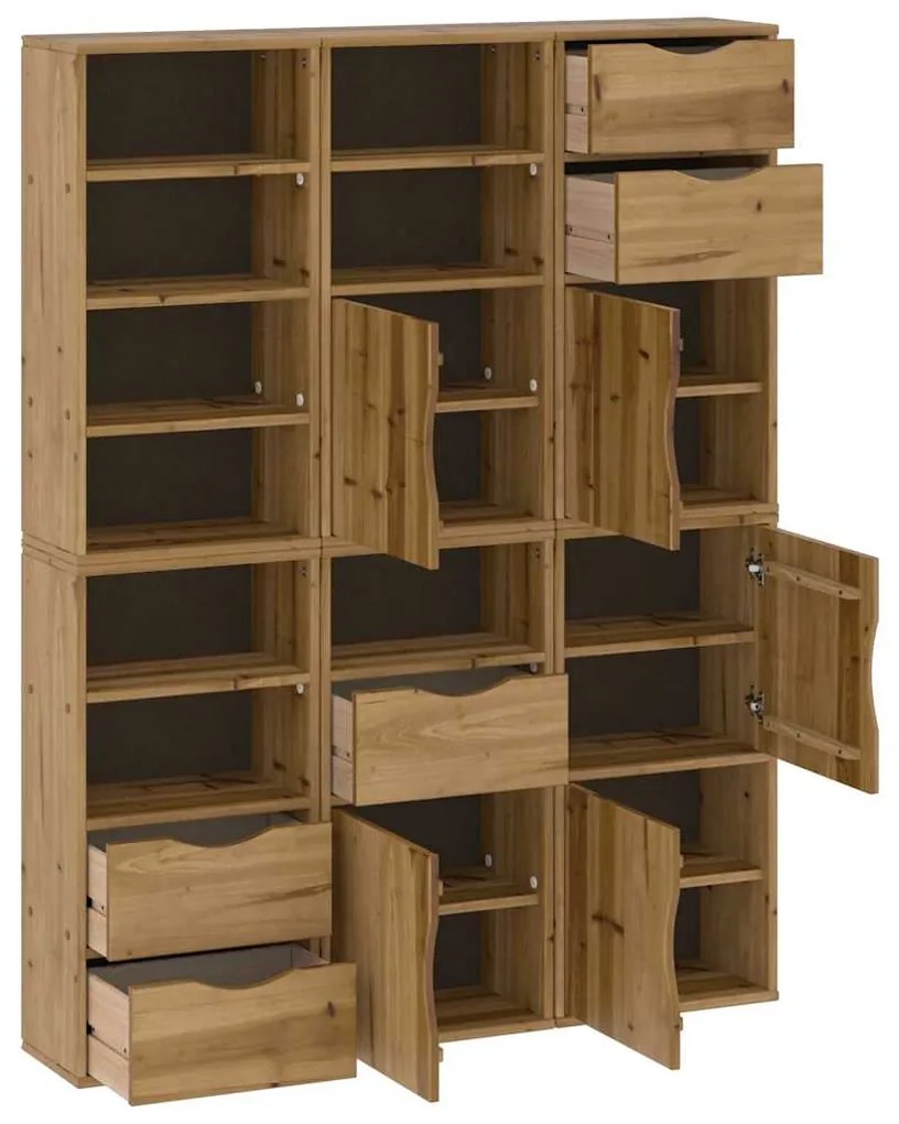Móveis de apoio 6 pcs ODDA 40x24x79 cm pinho de madeira maciça