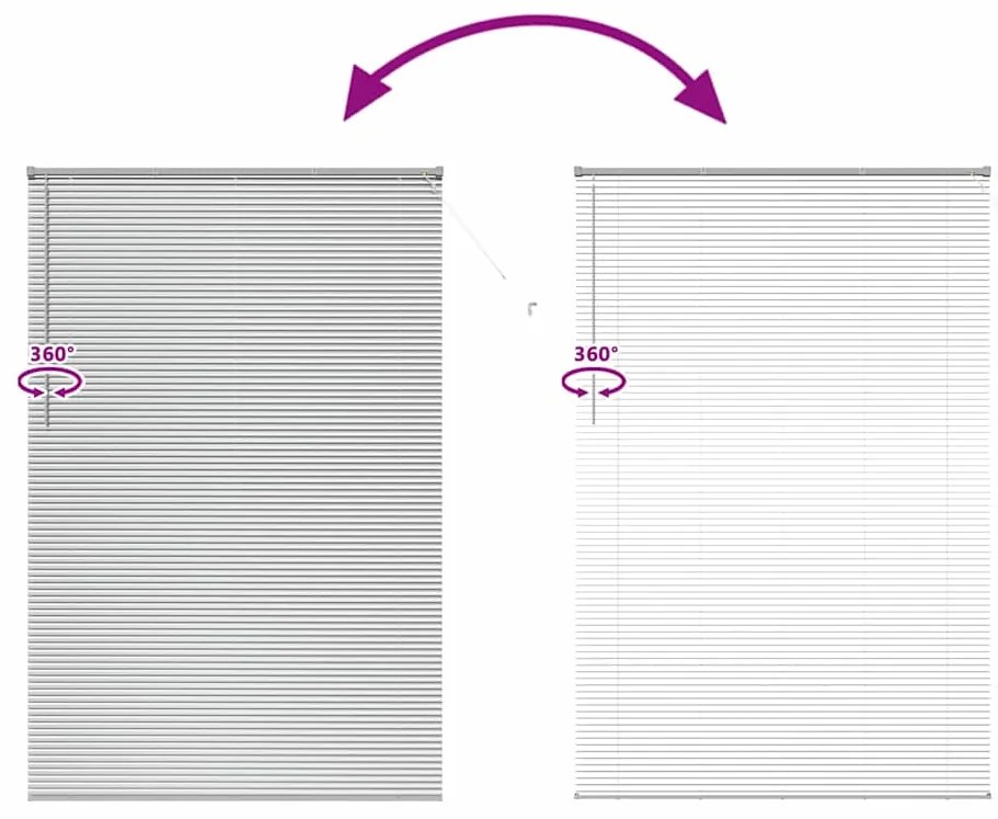Persiana de Janela com cortinas Outros Manual Prata 150 x 220 cm Alumí