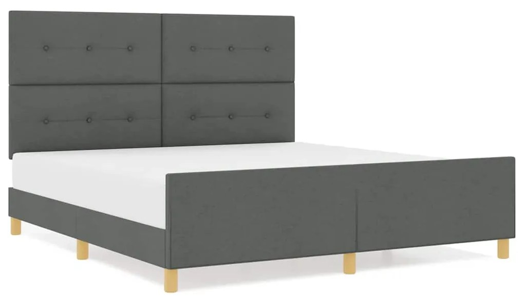 Cama vidaXL Cinza Escuro 180x200 cm em Tecido