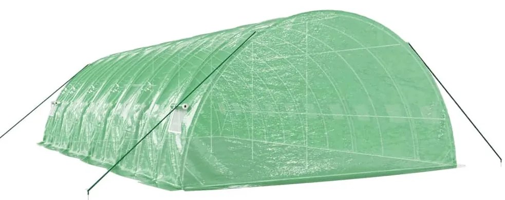 Estufa com estrutura de aço 60 m² 10x6x2,85 m verde