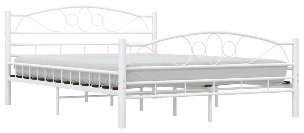 Estrutura de cama metal 140x200 cm branco