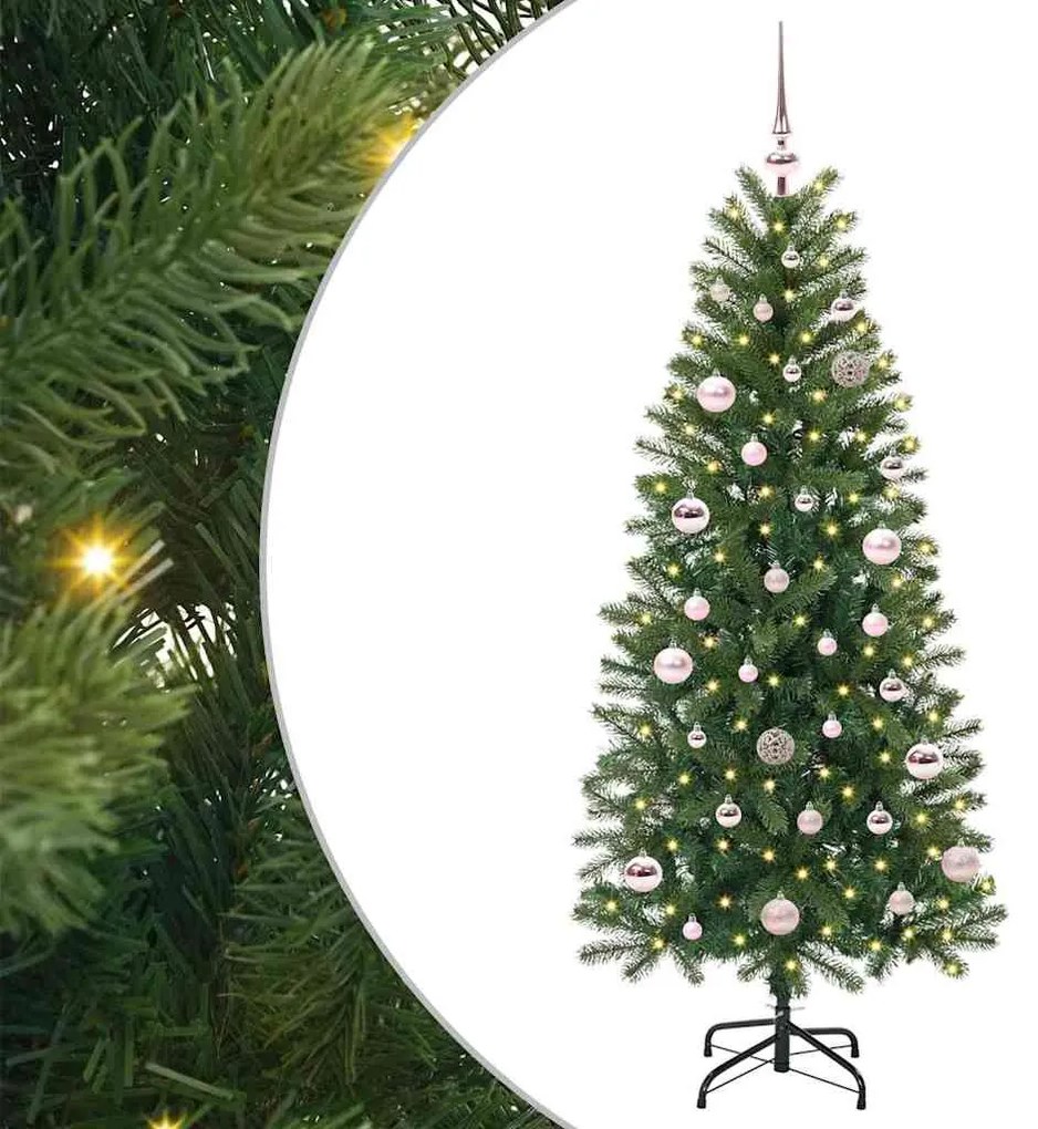 vidaXL Árvore de Natal Artificial com 150 LEDs Verde 150 cm PE e PVC
