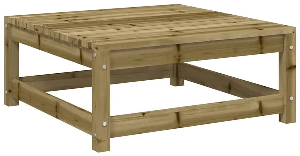 Apoio de pés para jardim 70x70x30 cm pinho maciço impregnado