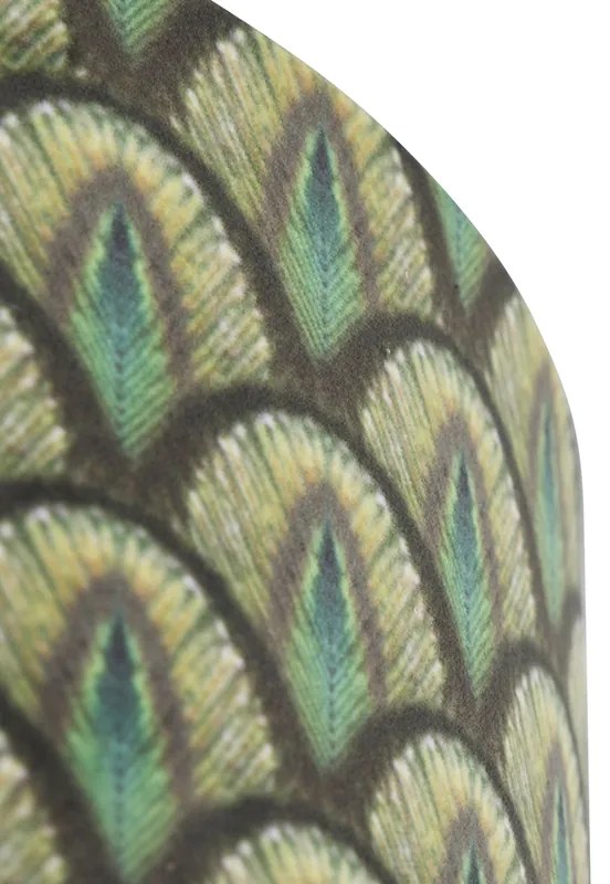 Abajur de veludo com design de pavão 40/40/40 interior dourado