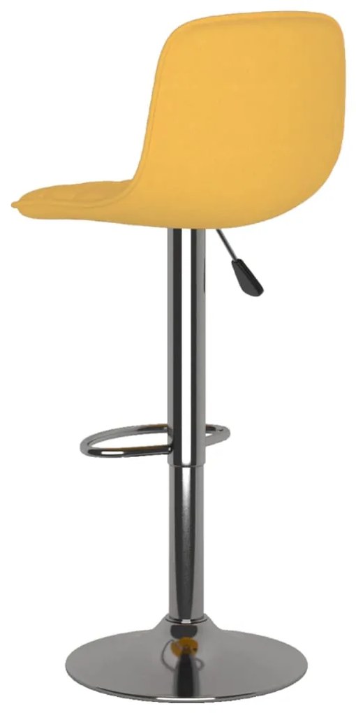 Bancos de bar 2 pcs tecido amarelo