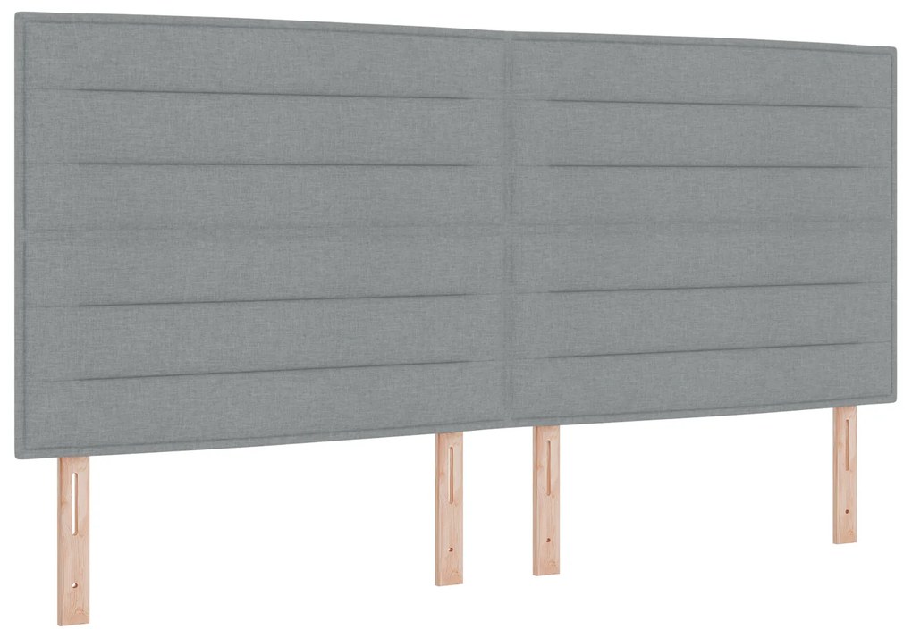 Cabeceira Design Linhas Cinza Claro 200 cm Tecido