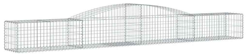 Cestos gabião arqueados 10 pcs 400x50x40/60cm ferro galvanizado