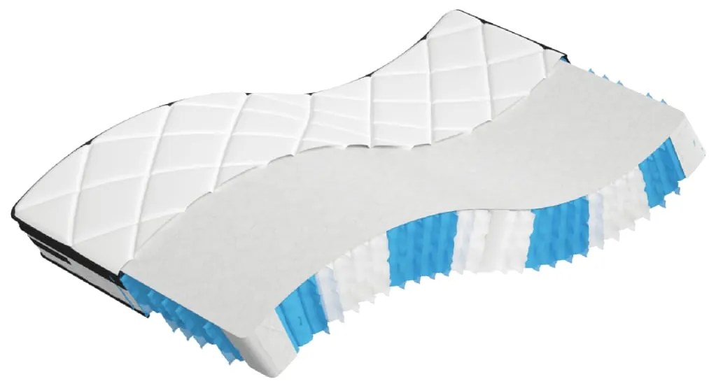vidaXL Colchão de molas ensacadas médio plus 100x220 cm