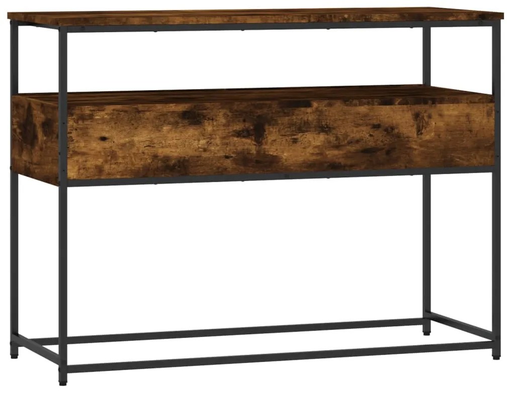 Mesa consola 100x40x75 cm derivados de madeira carvalho fumado