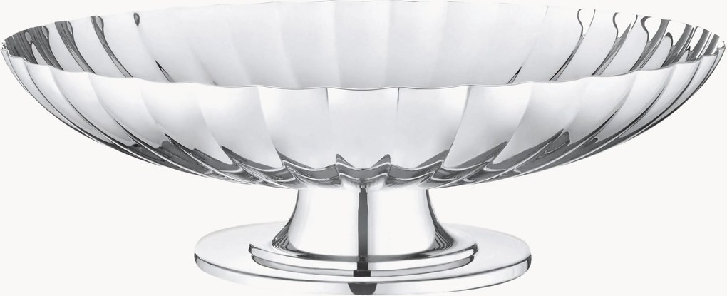 Taça de servir em aço inoxidável com estrutura canelada Bernadotte