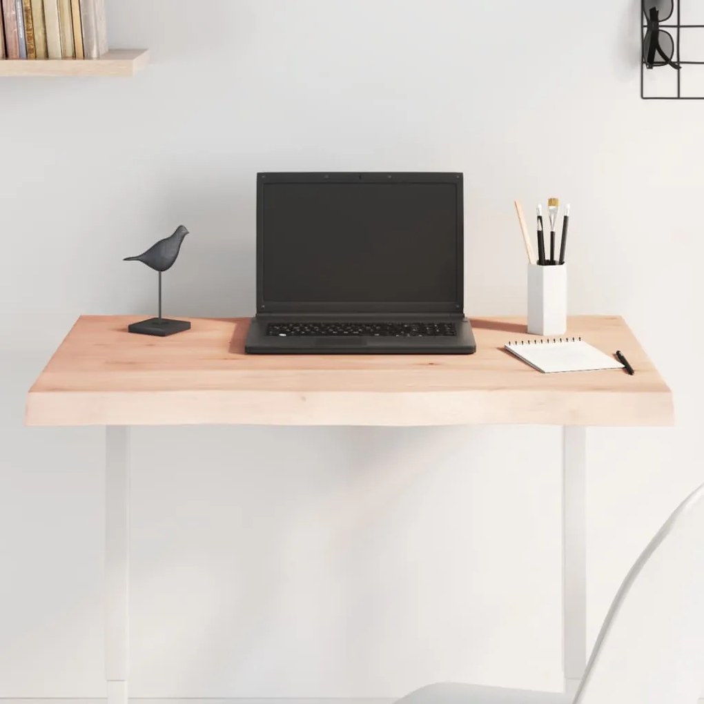 vidaXL Tampo de mesa c/ bordas vivas carvalho maciço não tratado