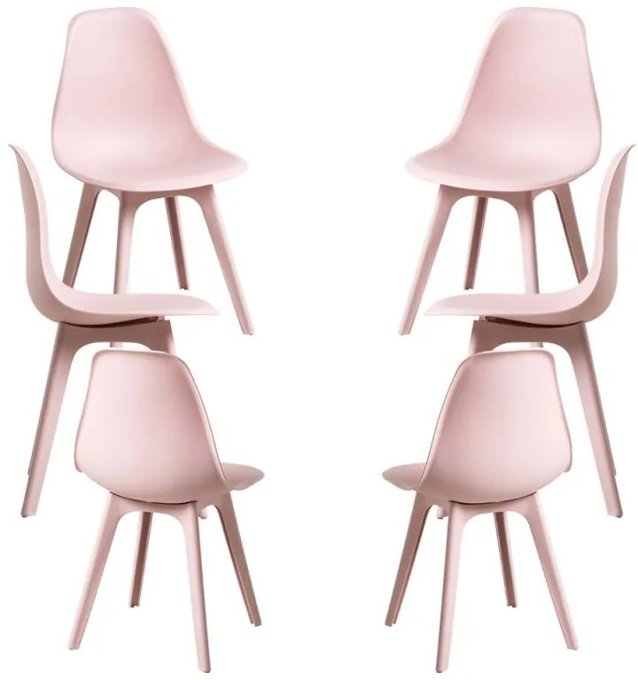 Pack 6 Cadeiras Kelen Suprym - Rosa