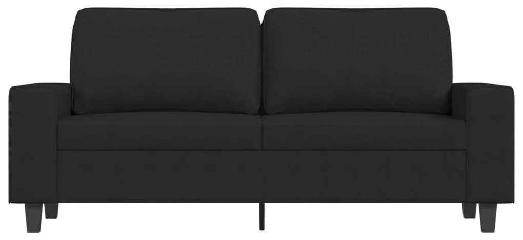 Sofá de 2 lugares tecido 140 cm preto