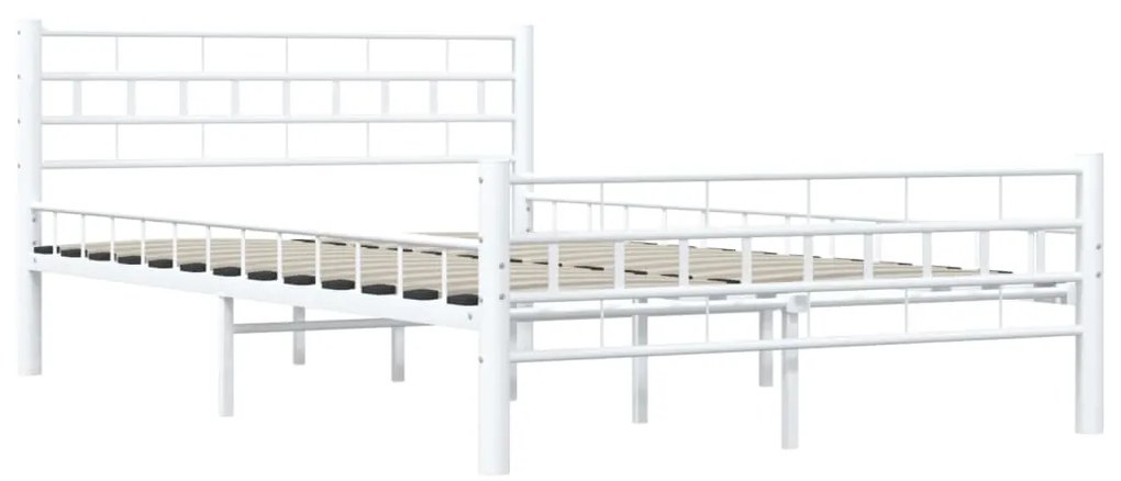 Estrutura de cama metal 140x200 cm branco