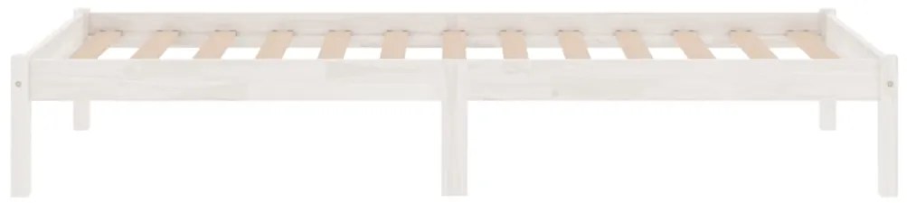 Estrutura de cama 90x200 cm pinho maciço branco