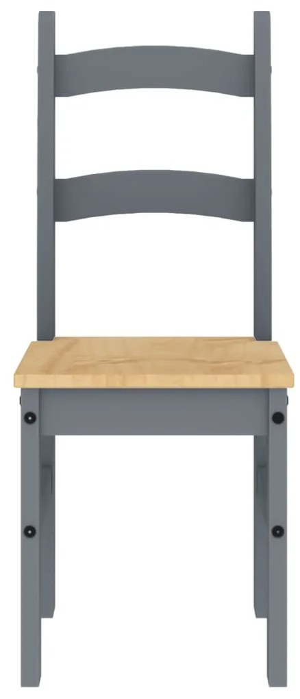 Cadeiras de jantar 2 pcs 40x46x99 cm pinho maciço cinzento