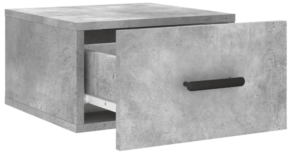 Mesas de cabeceira parede 2 pcs 35x35x20 cm cinza cimento