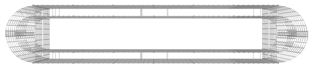 Canteiro elevado/cesto gabião 260x50x100 cm ferro galvanizado