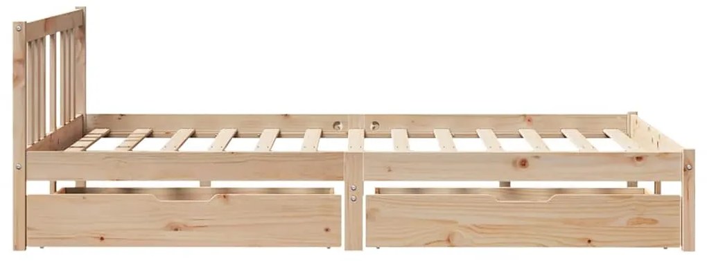 Cama sem colchão 135x190 cm madeira de pinho maciça