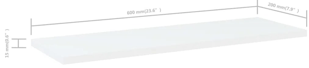 Prateleiras para estante 4 pcs derivados de madeira branco