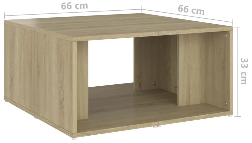 Mesas de centro 4 pcs derivados de madeira carvalho sonoma