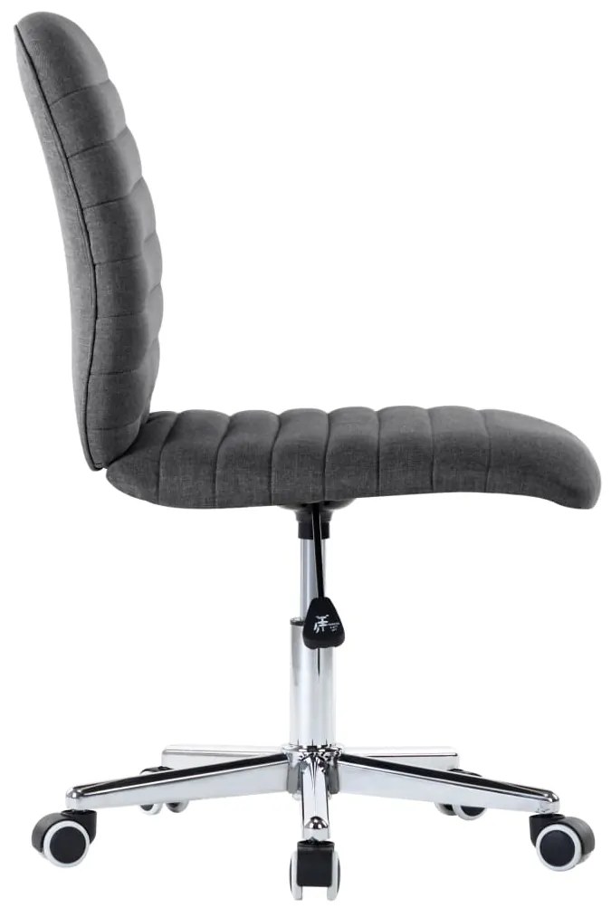 Cadeiras de jantar 2 pcs tecido cinzento-escuro