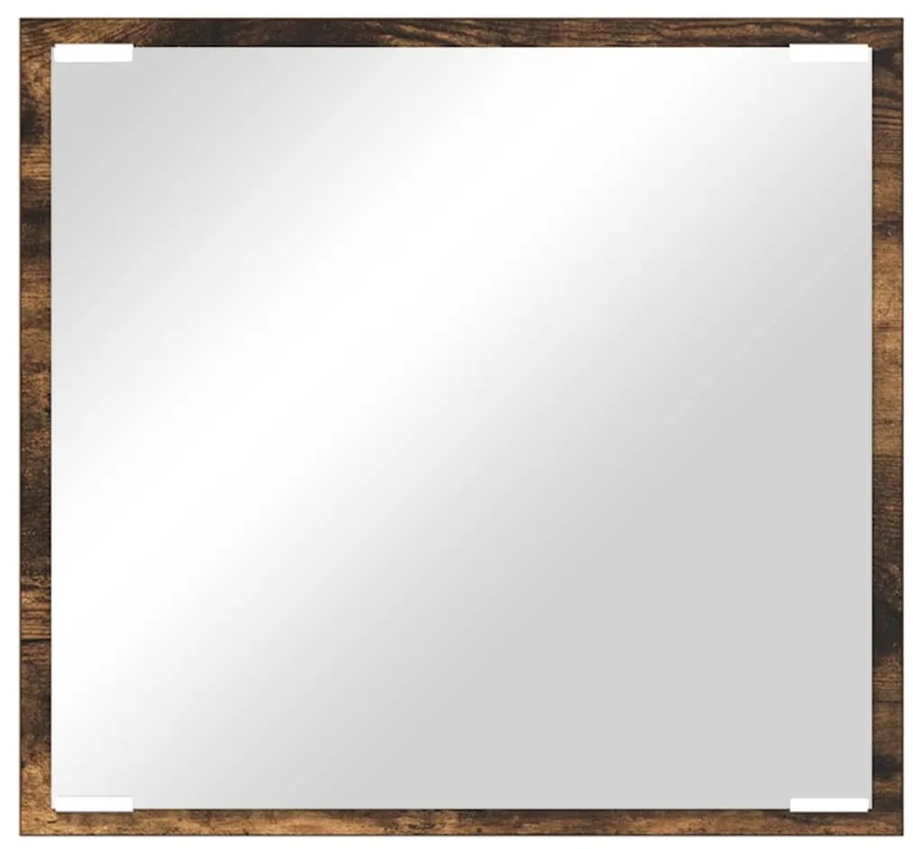 Espelho de Casa de Banho LED Carvalho Fumado 40x8.5x37 cm Madeira Enge