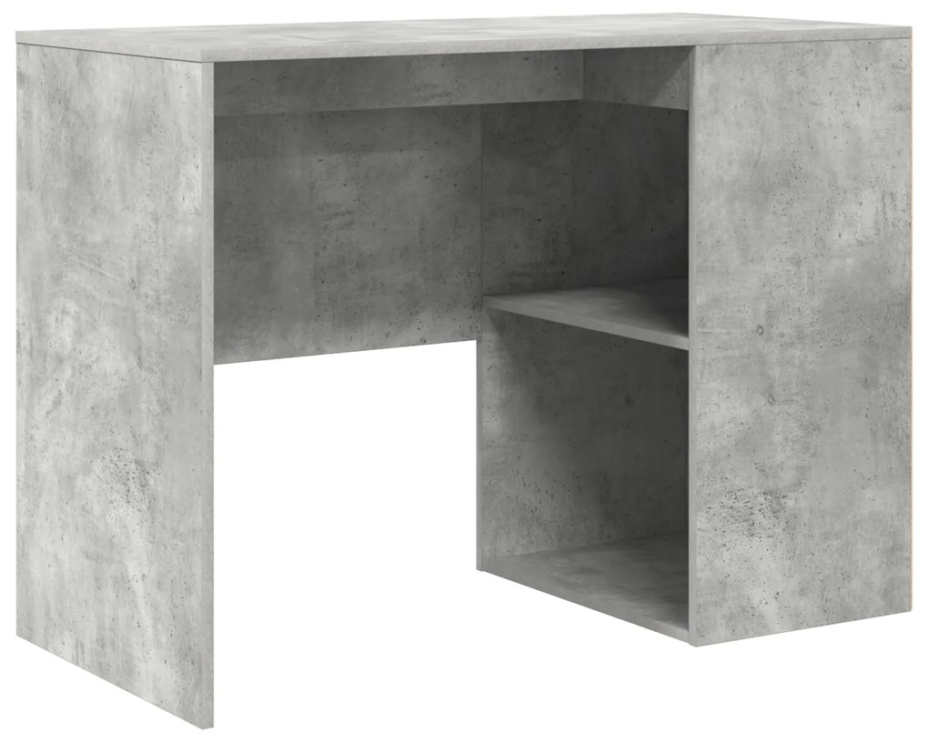 Mesa de Canto Cinza Concreto 102x88x75 cm Madeira Engenheirada