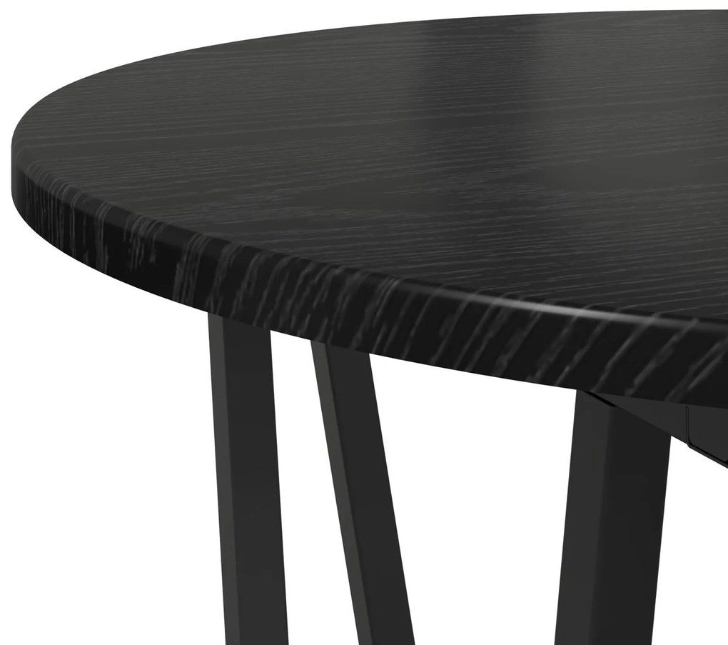Mesa de Apoio vidaXL 2 pcs Preto Carvalho Madeira Engenharia e Metal
