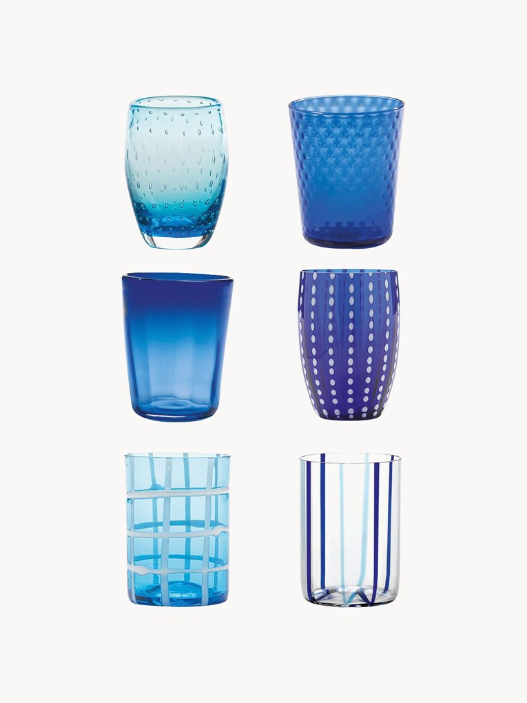 Copos artesanais Melting Pot, conjunto de 6
