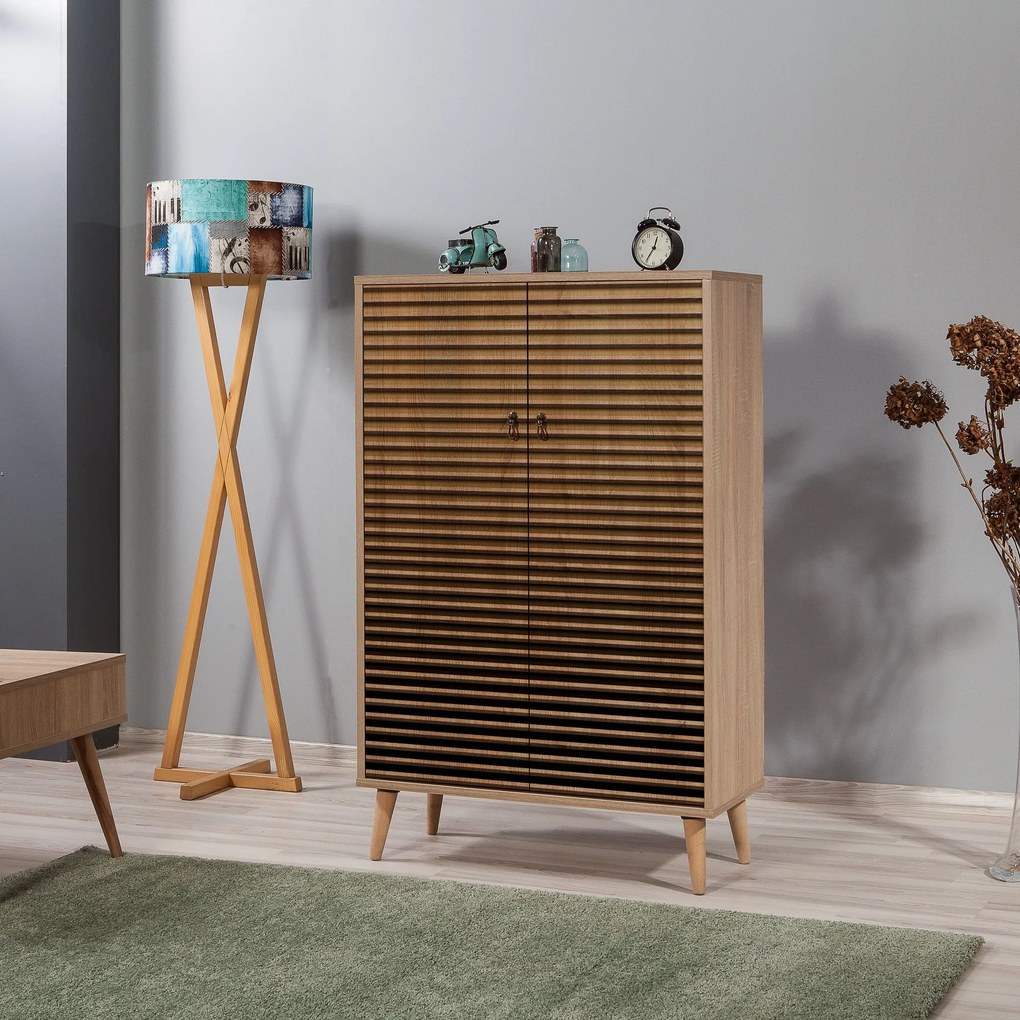 Armário Multiuso Multibox – Carvalho Sonoma – 80x127x36 cm