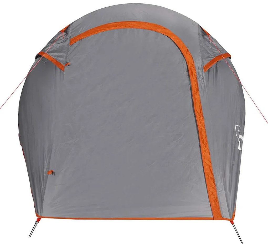 Tenda de campismo túnel p/ 2 pessoas impermeável cinza/laranja