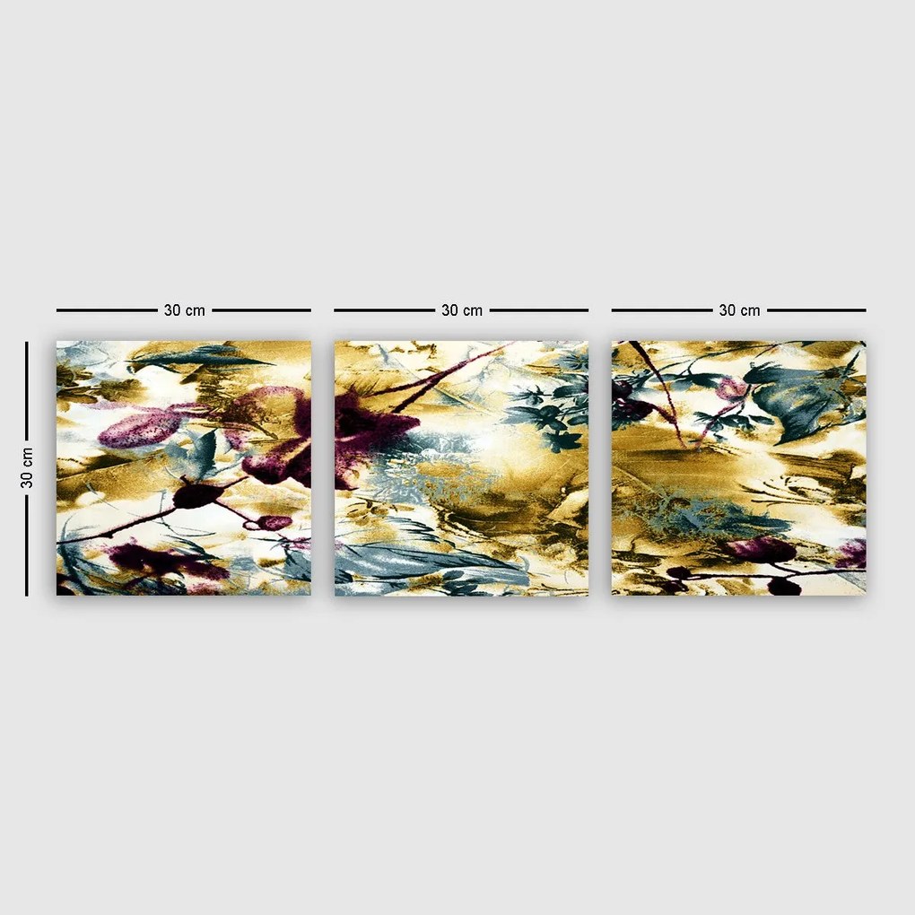Pintura Decorativa em Tela P216207 – Multicolor – 30 x 90 cm