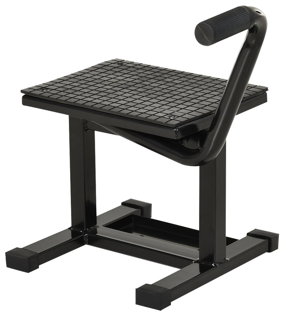 DURHAND HOMCOM Suporte Universal de Moto com Macaco Hidráulico Suporte de Oficina para Elevador de Motociclos Moto Todo Terreno Preto | Aosom Portugal