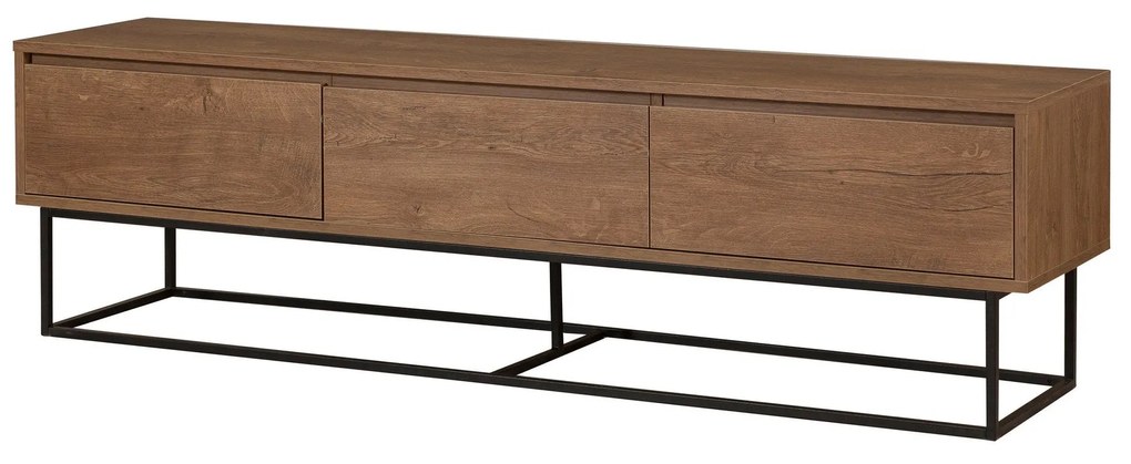 Conjunto de Móveis de Sala Laxus – Nogueira/Preto – 90 cm x 39 cm x 40