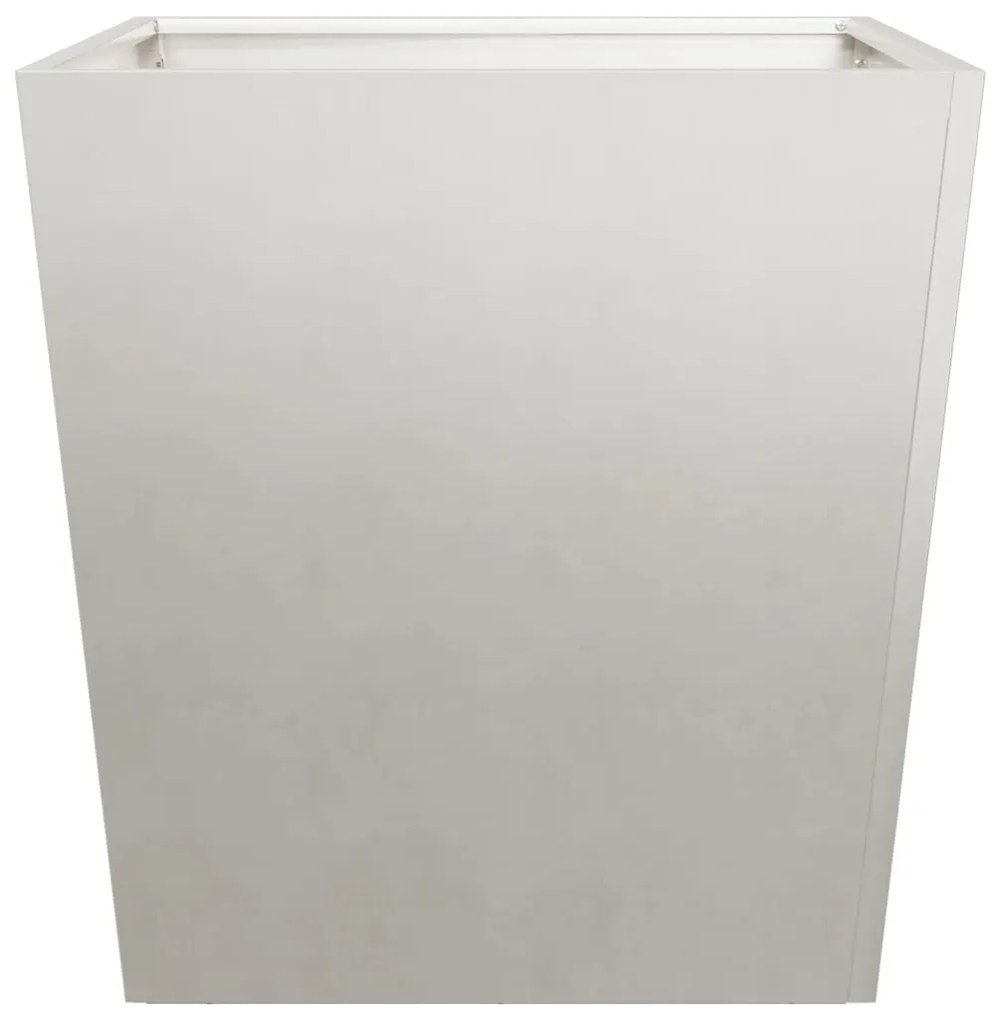 Vaso/floreira de jardim 2 pcs 50x50x50 cm aço inoxidável