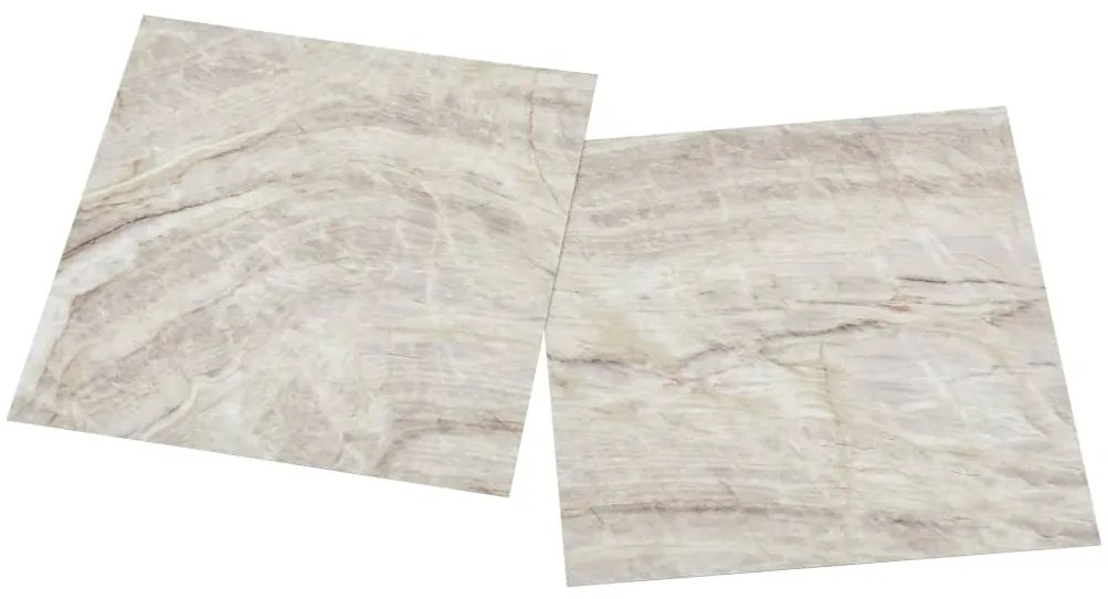 Tábuas de soalho autoadesivas 20 pcs 1,86 m² PVC bege