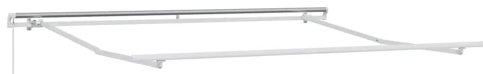 Toldo Retrátil Manual Listrado Vermelho e Branco 350x250 cm