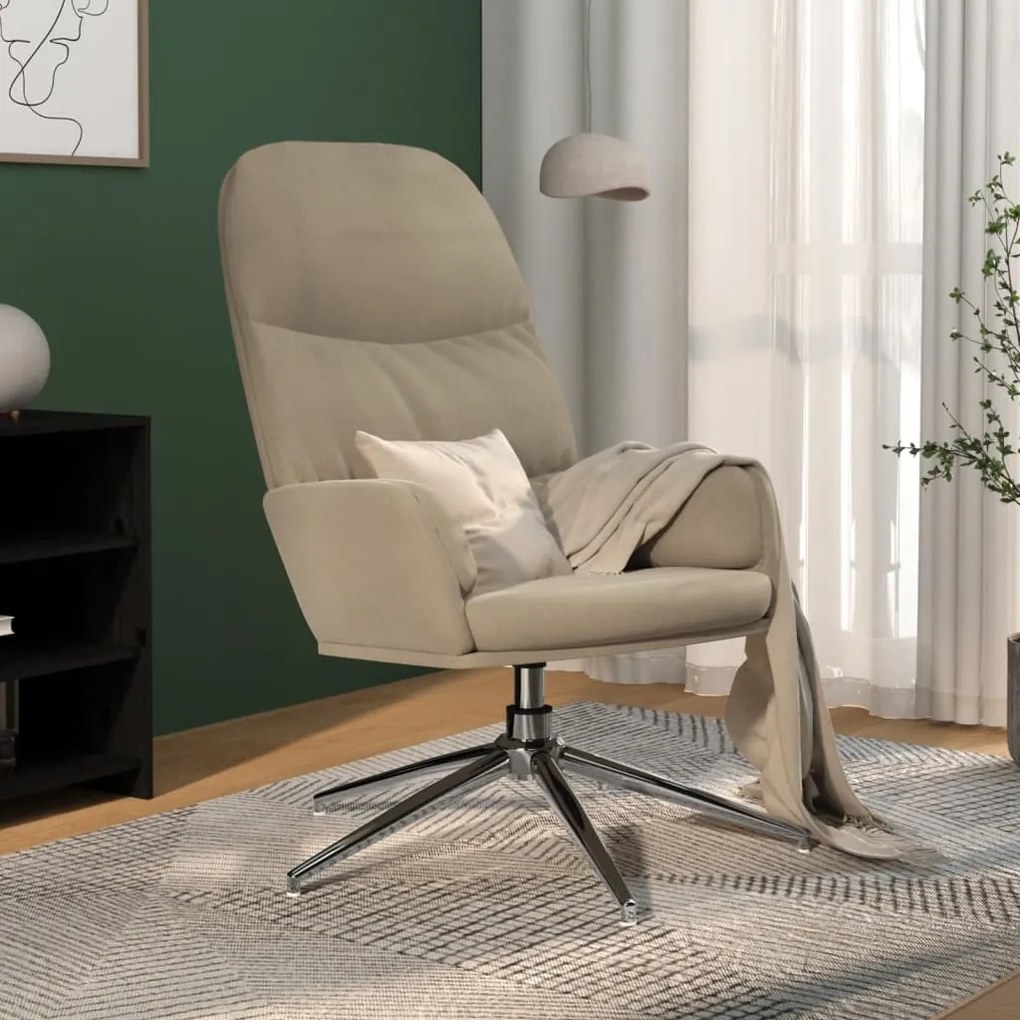 vidaXL Cadeira de descanso camurça artificial cinzento-claro