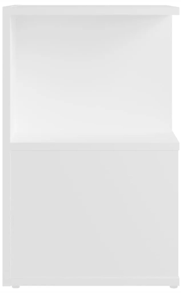 Mesas de cabeceira 2 pcs 35x35x55cm derivados de madeira branco